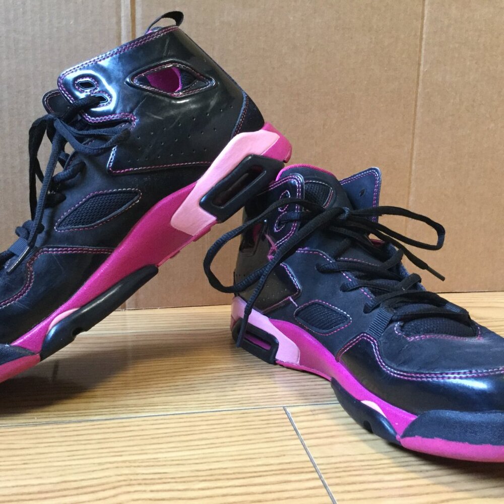 NIKE Air Jordan Flight Club '91 Size 7Y Black & Pink